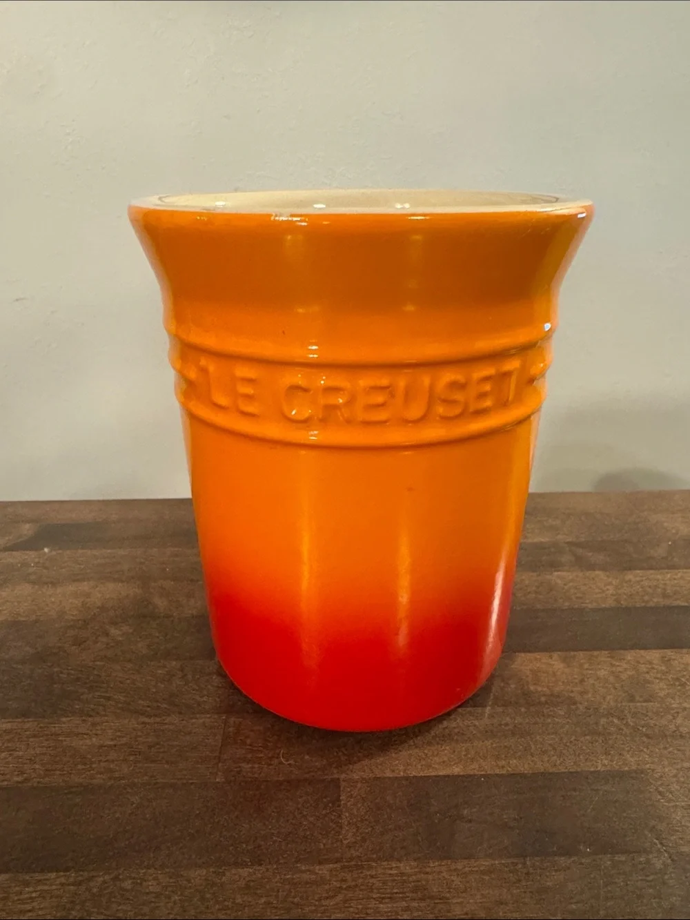 Le Creuset Gradient Stoneware Utensil Crock in Orange and Red